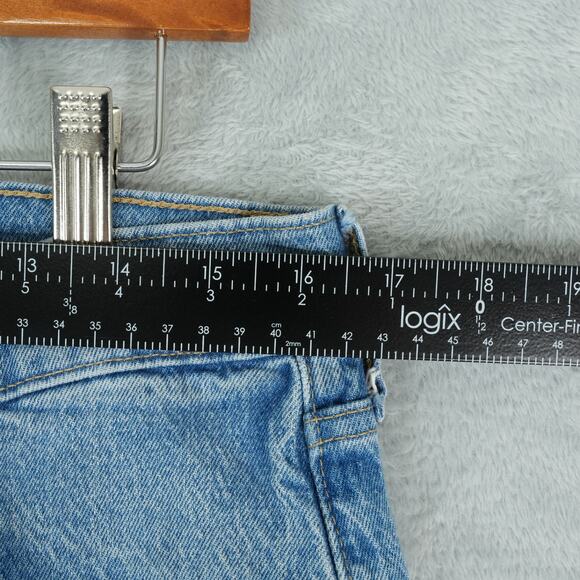 Gap Jeans Womens 32x26 Blue Cropped Ankle Cheeky Straight Button Fly High Rise - Picture 5 of 14